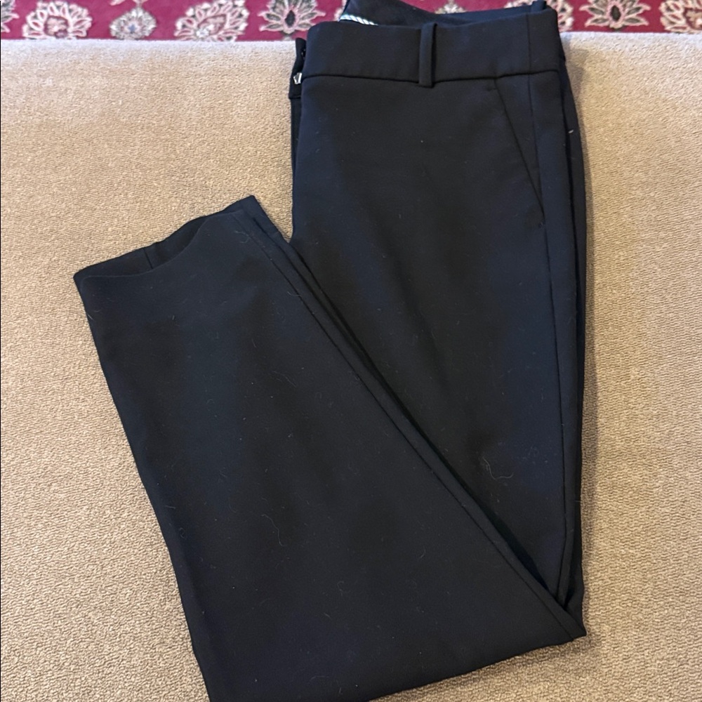 J. Crew 365 Cameron Black Zip Up Dress Pants Straight Leg Size 8 (TD)